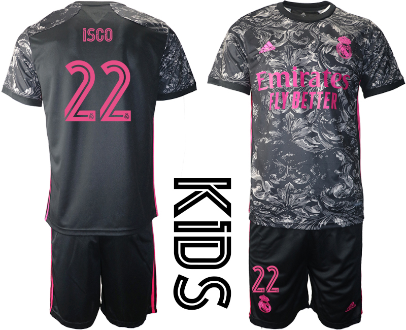 2021 Real Madrid away youth #22 soccer jerseys